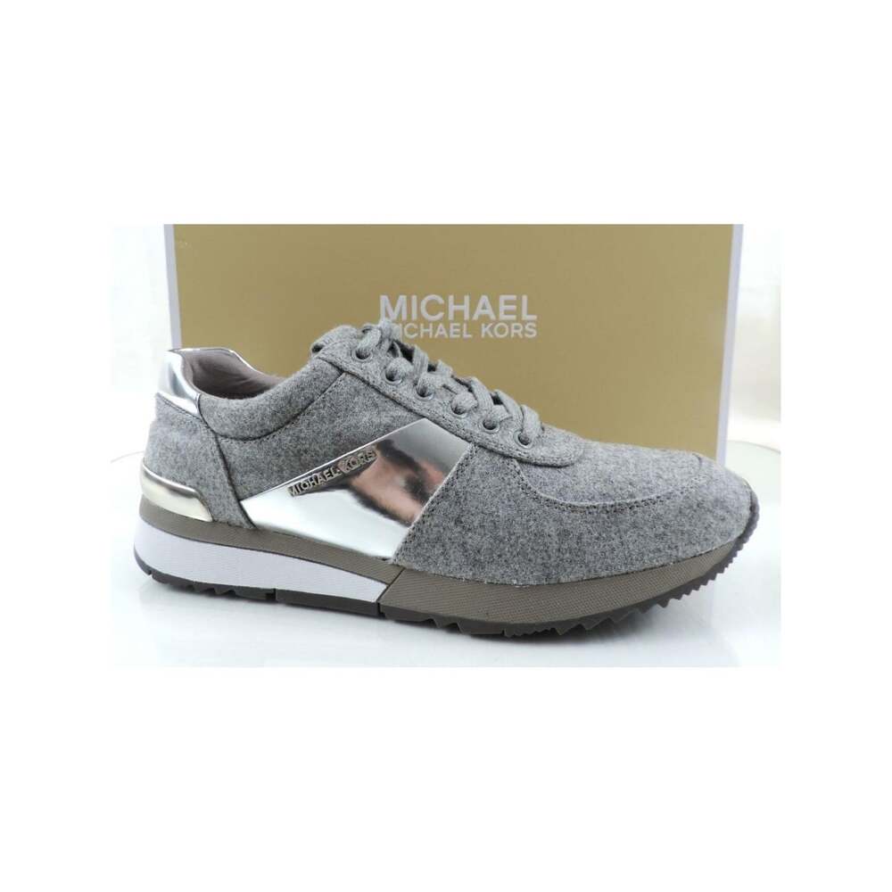 Michael Kors Allie Trainer Lace Up Sneakers Flannel Grey Size 9.5